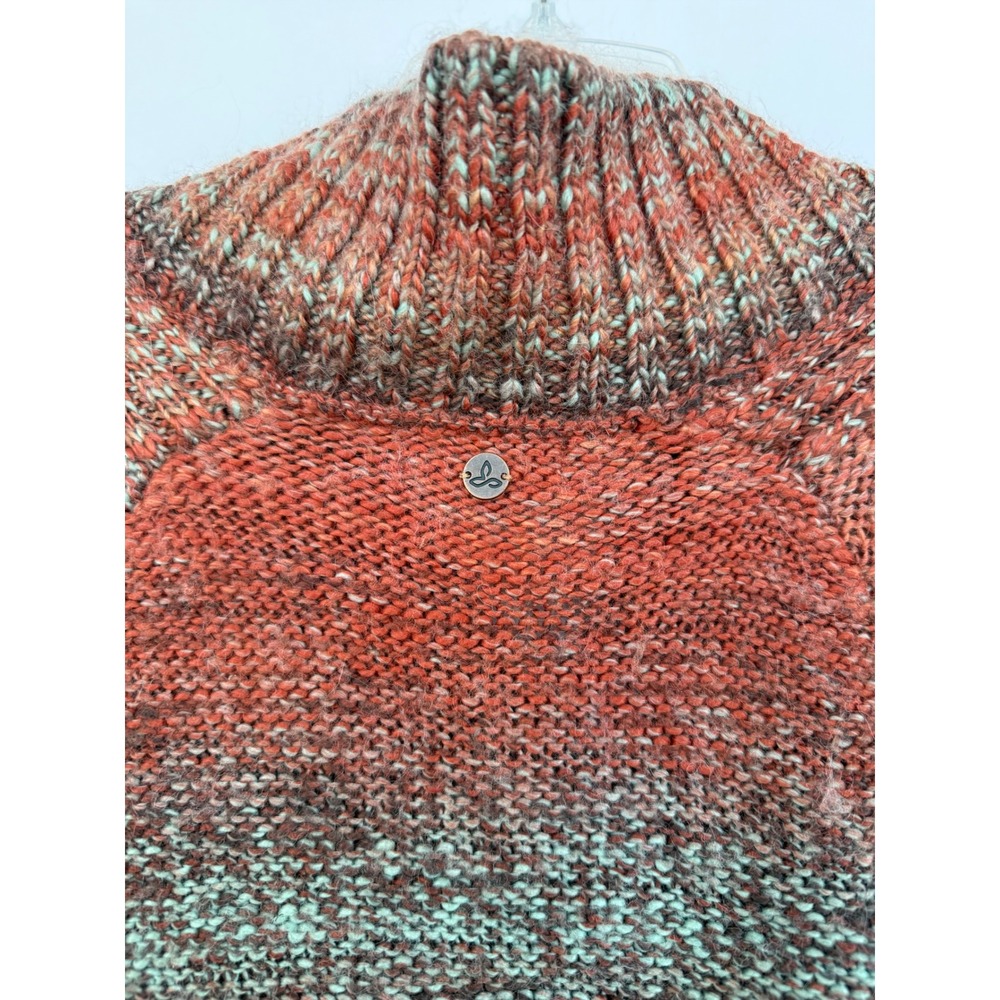 Prana Women's Claus Sun Dried Wool Blend Tan V-Neck Sweater Size XL Boho Preppy - Picture 4 of 10